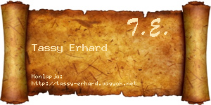 Tassy Erhard névjegykártya